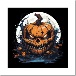 Creepy Pumpkin Posters and Art